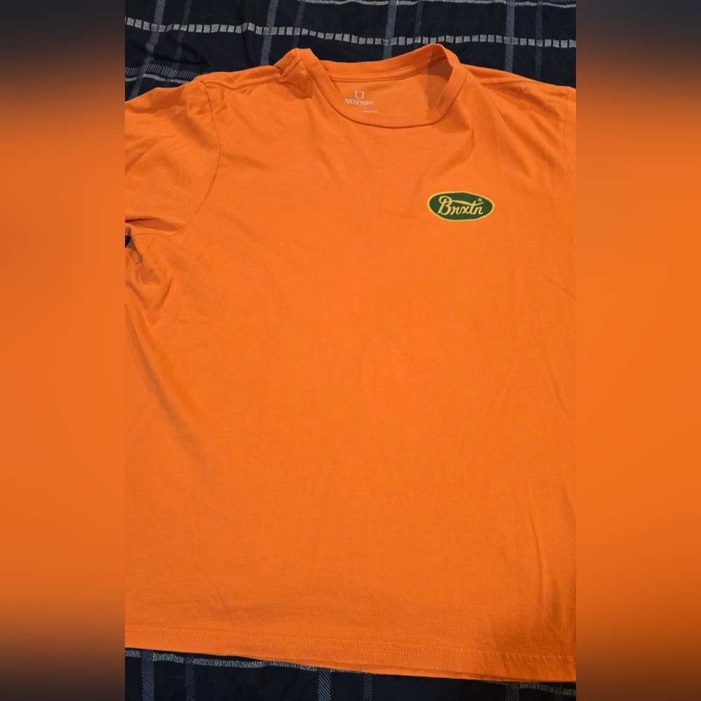 Brixton Tailored Fit Orange Short Sleeve Large